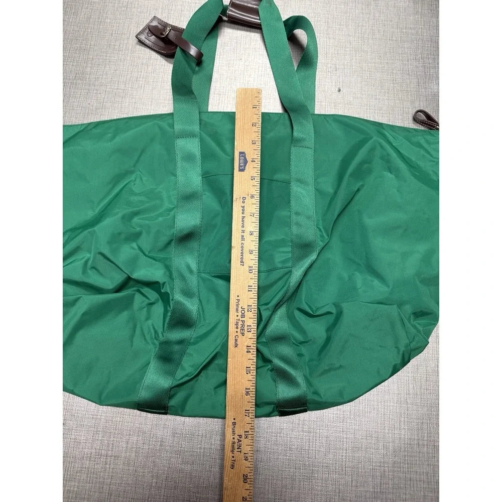 BRIC'S holdall Duffle Heavy Nylon Leather Large‎ Bag Travel Green